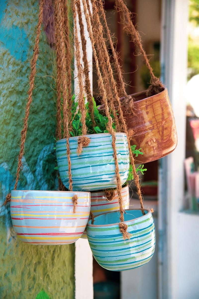 Repurposed Hanging Pots